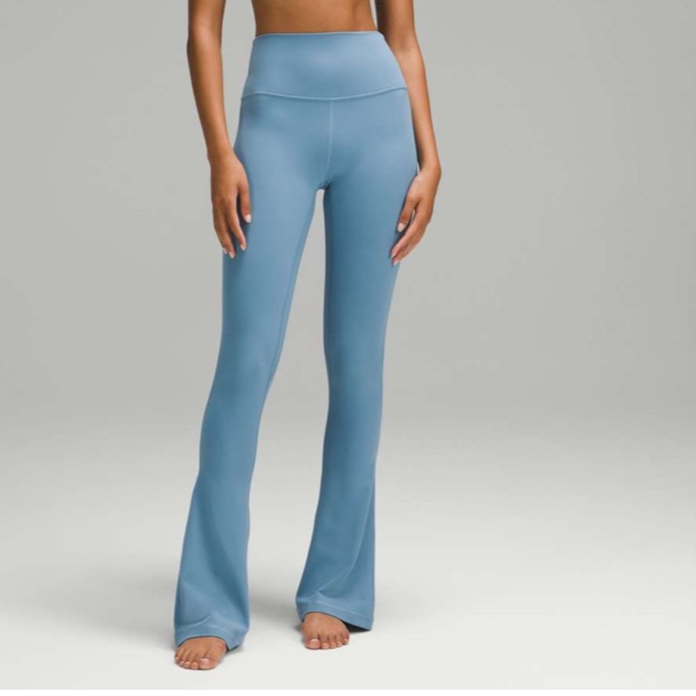 Lululemon align high rise mini flare 32” utility blue